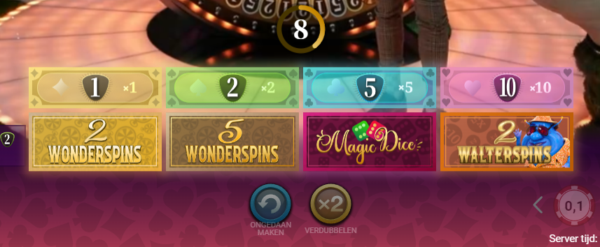 Adventures Beyond Wonderland Betting Interface