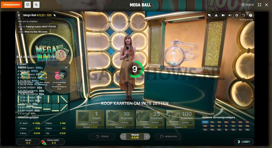 Mega Ball Bingokaarten kopen
